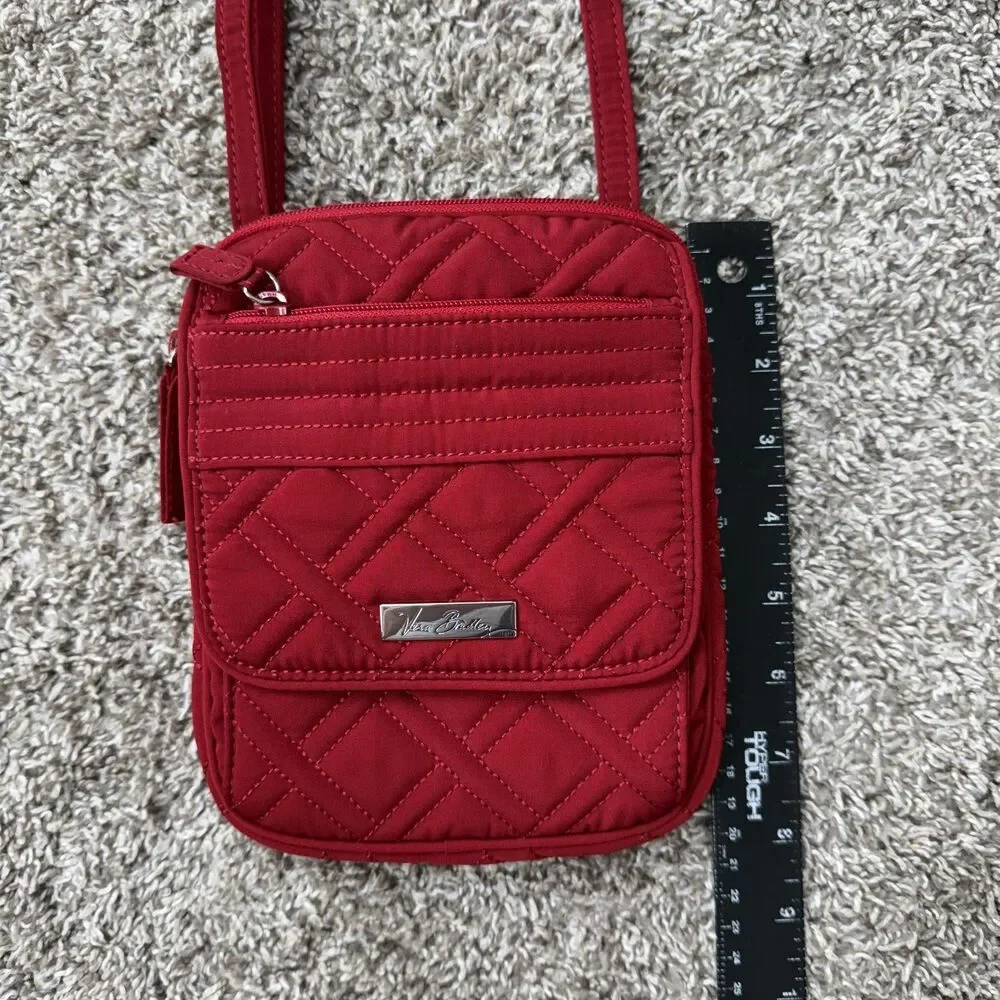 Vera Bradley Mini Hipster Purse Quilted Canyon Red Crossbody Shoulder Bag